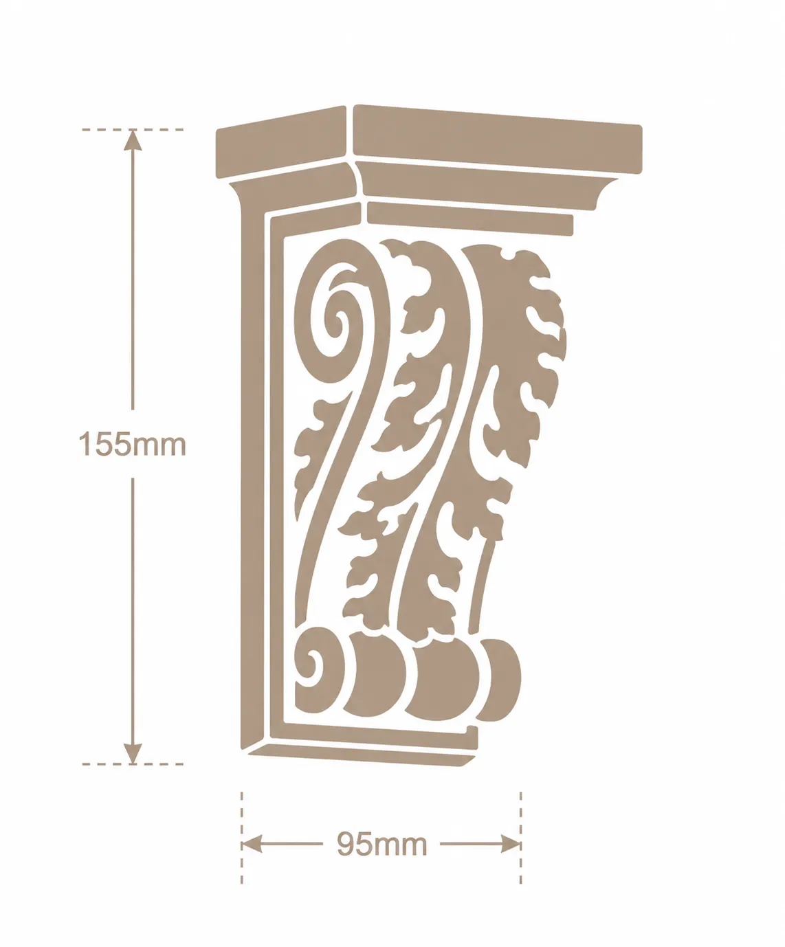Format de Console à Feuilles d'Acanthe et Godrons