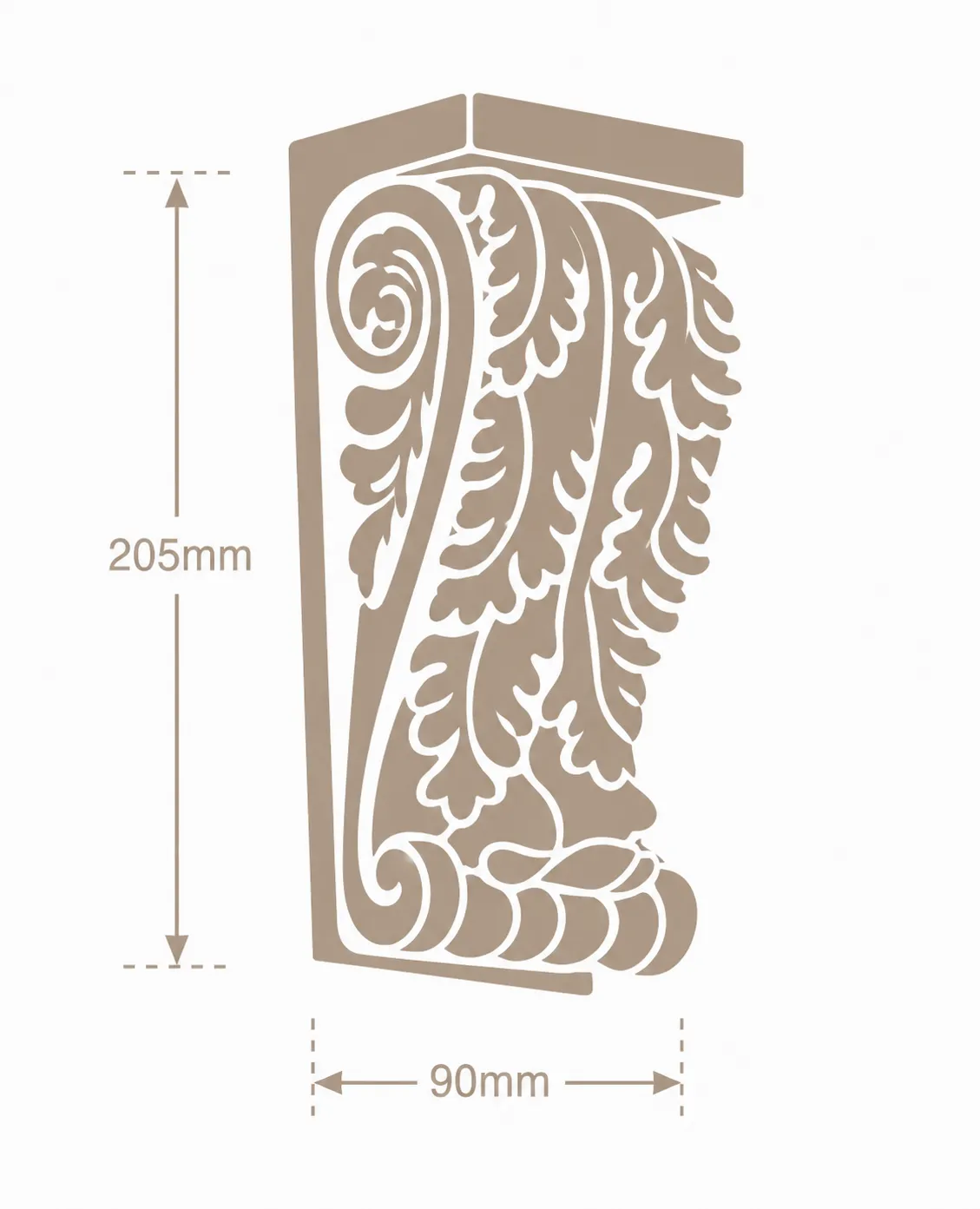 Format de Console Acanthe Retombante et Volute