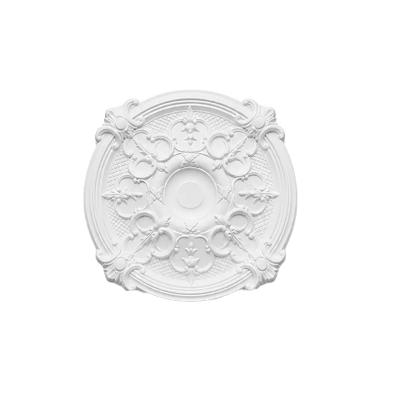 Rosace de plafond Valois — Fleurons et croisillons Ø440