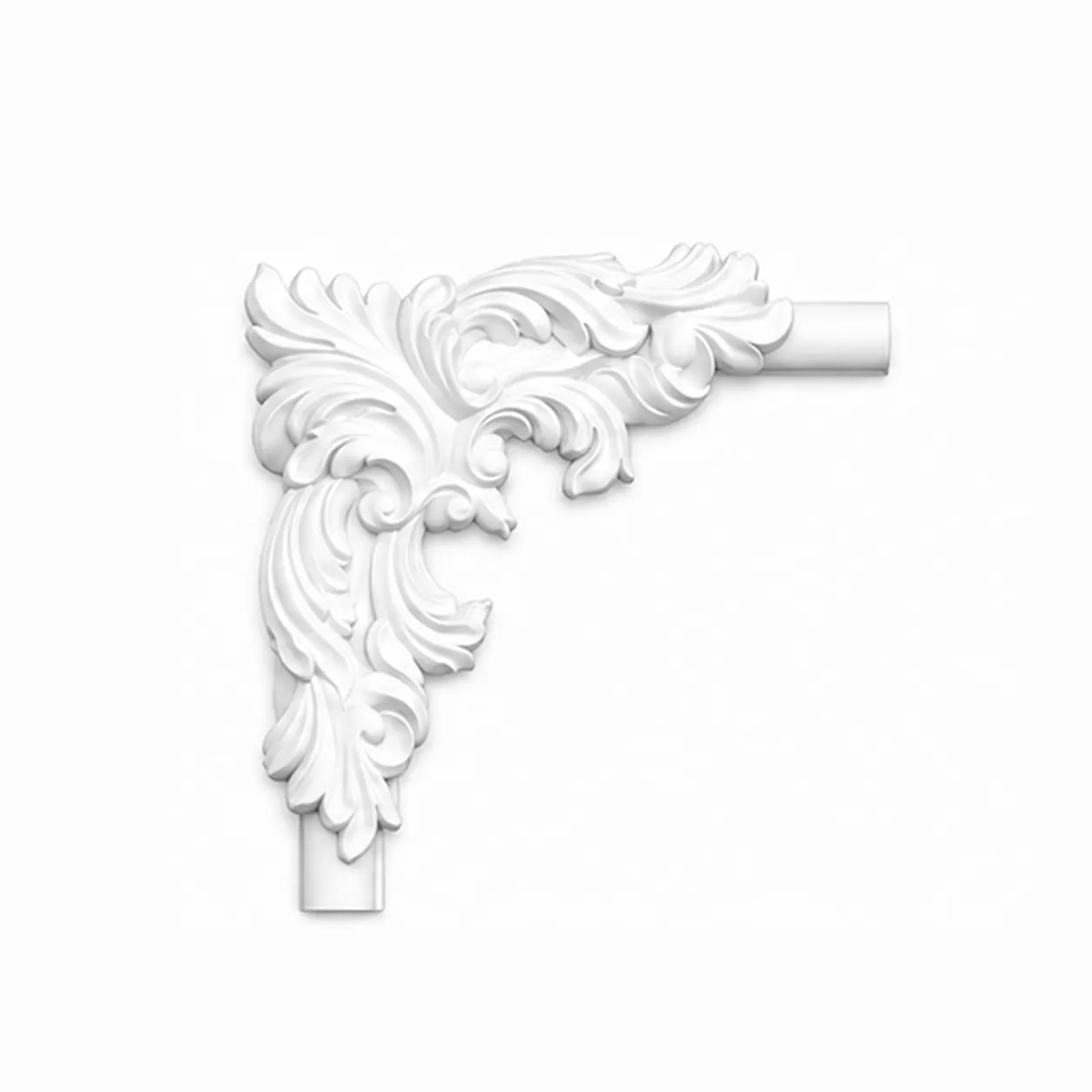 Angle décoratif feuillage baroque 238 x 238 mm – Coin d'encadrement mural