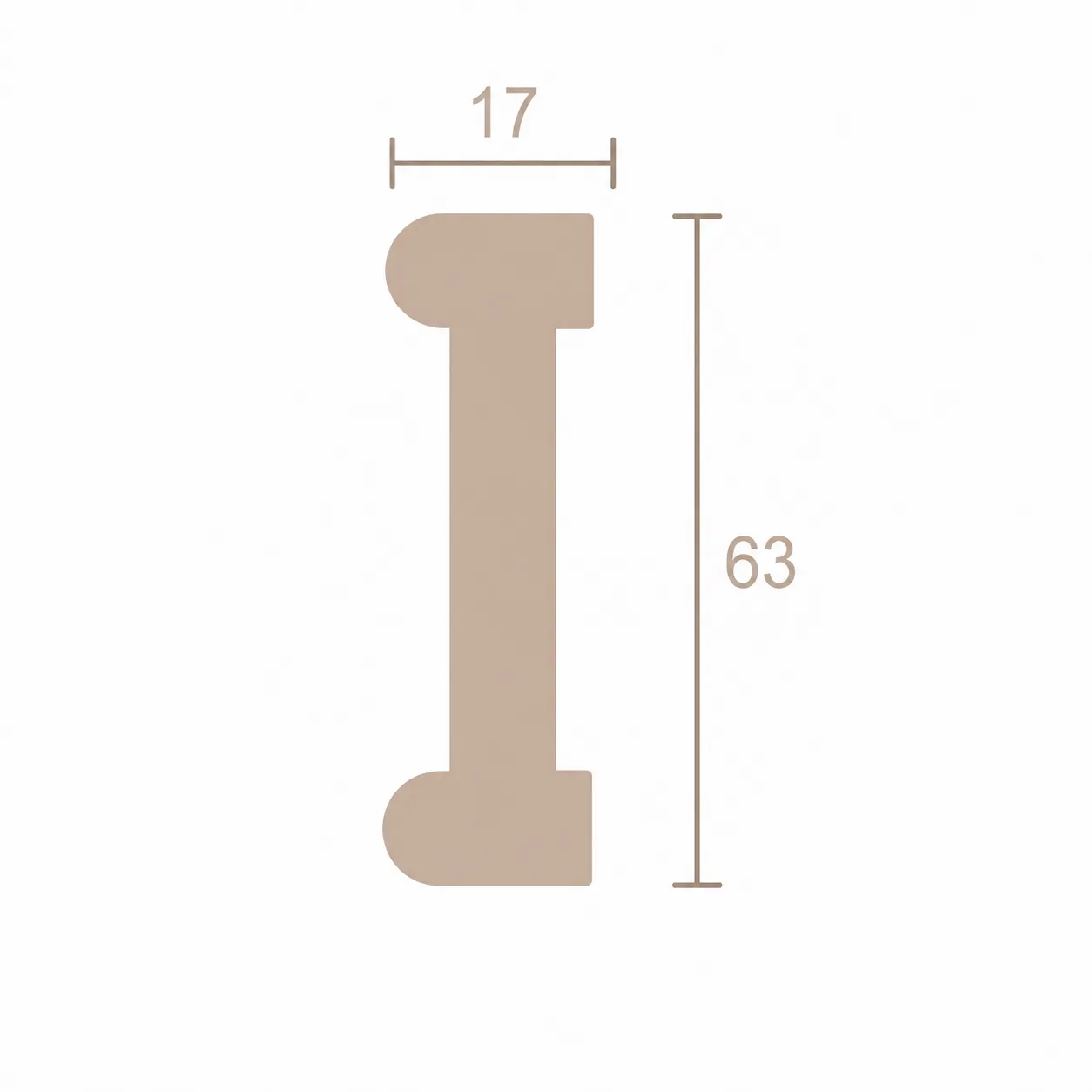 Format de Moulure murale plate 17 x 63 mm – Cimaise décorative à bords arrondis