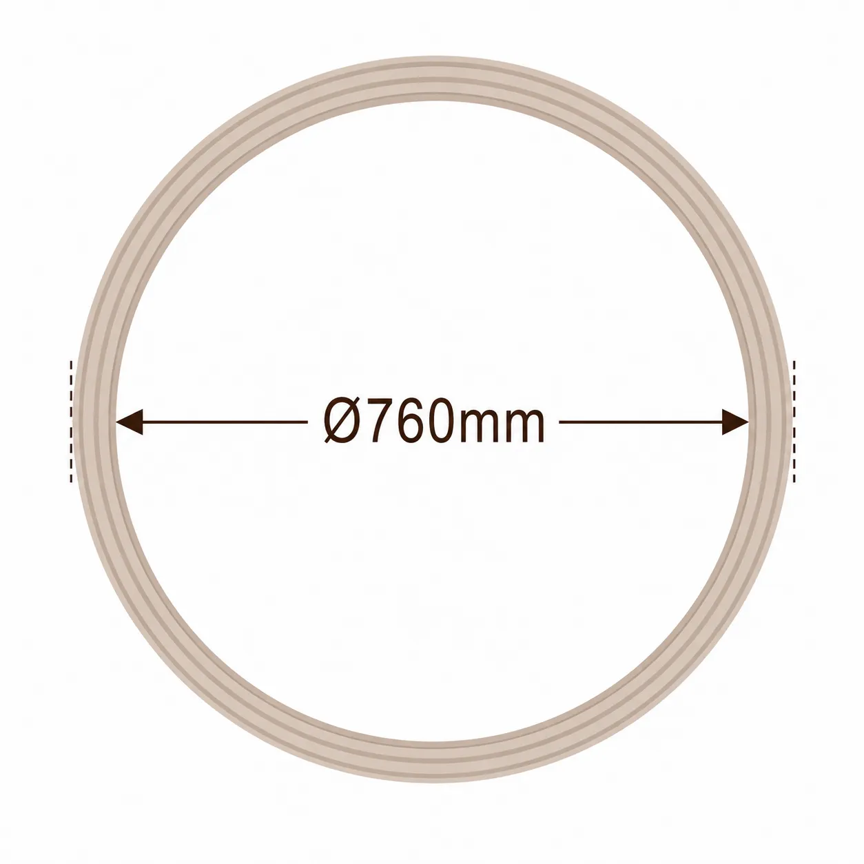 Format de Cercle décoratif mural Ø 760 mm – Cadre rond en moulure profilée