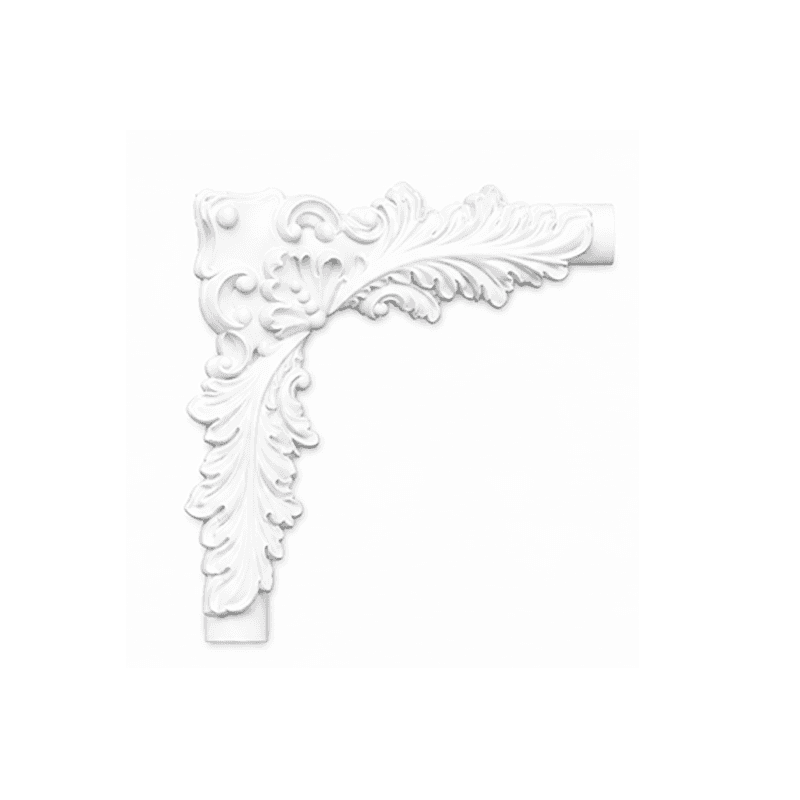 Angle décoratif fougère baroque 168 x 168 mm – Coin d'encadrement mural